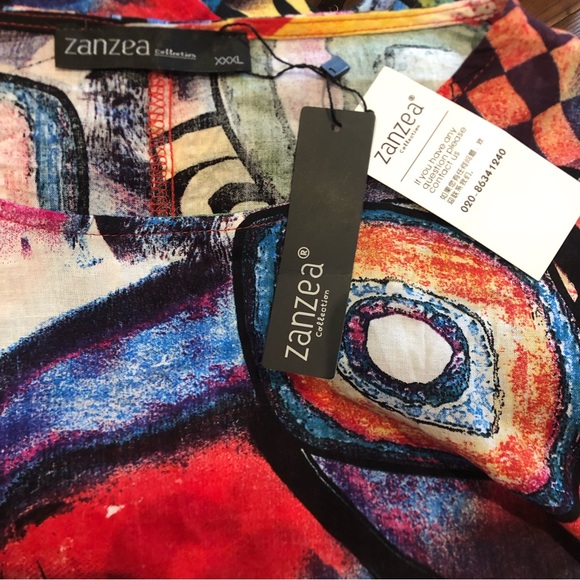 NWT Zanzea collection Bohemian Dress Printed Long Maxi Summer Sundress size XXXL - Picture 3 of 12